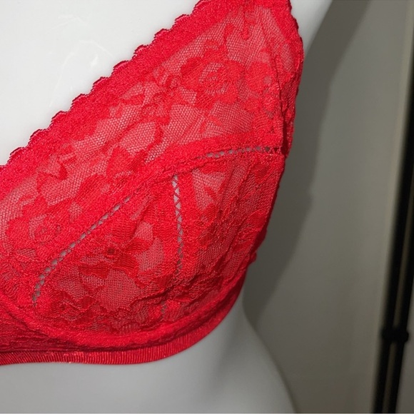 Stella McCartney Red Floral Lace Bra Size 34B NWT - Picture 10 of 17
